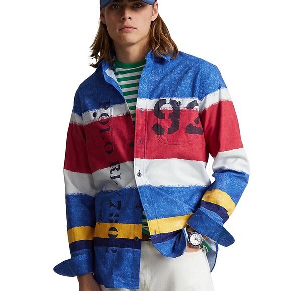 Polo Ralph Lauren Classic Fit Long Slv Striped Oxford NEW w/tags Retail $300 Pri - Picture 4 of 7